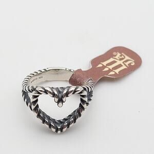 James Avery Retired Rope Heart Ring 925 Sterling Silver Sz 5